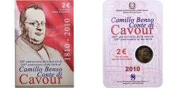 World Coins - Italy, 2 Euro, Count of Cavour, 2010, Rome, Bimetallic,
