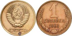 World Coins - Russia, 1 Kopek, 1963, Saint Petersburg, Brass, , KM:127a