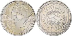 World Coins - France, 10 Euro, Aquitaine, 2010, MDP, Silver,