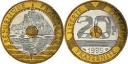 World Coins - Coin, France, Mont Saint Michel, 20 Francs, 1999, Pessac,