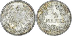 World Coins - Coin, GERMANY - EMPIRE, 1/2 Mark, 1915, Karlsruhe, , Silver, KM:17