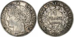 World Coins - France, Franc, Cérès, 1894, Paris, Silver, , Gadoury:465a, KM:822.1