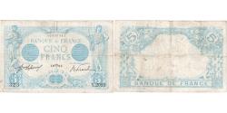 World Coins - France, 5 Francs, Bleu, 1916-09-18, V.2093, VF(30-35)