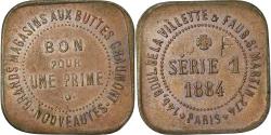 World Coins - Coin, France, Grands Magasins aux Buttes Chaumont, Paris, Jeton Prime, 1884