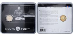 World Coins - France, 2 Euro, Simone Veil, Coin Card, BU, 2018, MDP, Bi-Metallic,