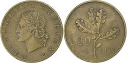 World Coins - Italy, 20 Lire, 1958, Rome, Aluminum-Bronze, , KM:97.1