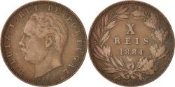 World Coins - Coin, Portugal, Luiz I, 10 Reis, 1884, , Bronze, KM:526