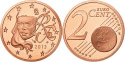 World Coins - France, 2 Euro Cent, 2013, Proof, , Copper Plated Steel, KM:1283