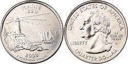 Us Coins - United States, Quarter, Quarter Dollar, 2003, U.S. Mint, Maine 1820