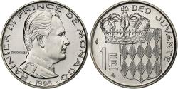 World Coins - Monaco, Rainier III, Franc, 1995, MDP, Série BU, Nickel,