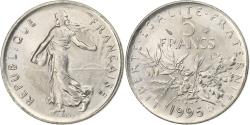 World Coins - France, 5 Francs, Semeuse, 1995, Paris, Nickel Clad Copper-Nickel,