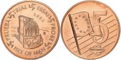World Coins - Isle of Man, Medal, 5 C, Essai-Trial, 2003, Copper,
