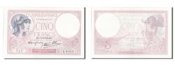 World Coins - Banknote, France, 5 Francs, 5 F 1917-1940 ''Violet'', 1939, 1939-09-14