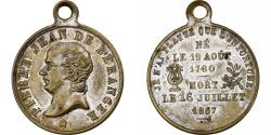 World Coins - France, Medal, Pierre Jean Béranger, 1857, Silvered Brass,