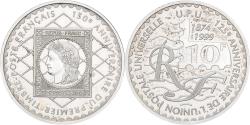 World Coins - France, 10 Francs, Union Postale Universelle, 1999, Monnaie de Paris, Silver