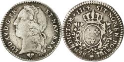 World Coins - Coin, France, Louis XV, 1/10 Écu au bandeau, 12 Sols, 1/10 ECU, 1754, Poitiers
