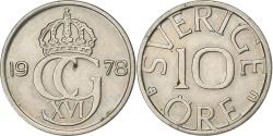 World Coins - Sweden, Carl XVI Gustaf, 10 Öre, 1978, Copper-nickel, , KM:850