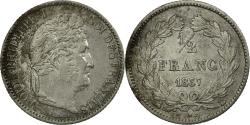 World Coins - Coin, France, Louis-Philippe, 1/2 Franc, 1837, Rouen, , Silver