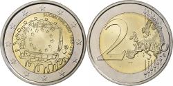 World Coins - Finland, 2 Euro, European Union Flag, 2015, Vantaa, Bi-Metallic,