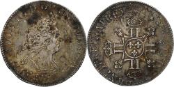 World Coins - France, Louis XIV, 1/2 Écu aux 8 L, 1704-1709, Reformed, Silver,