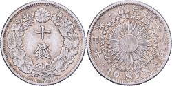 World Coins - Japan, Mutsuhito, 10 Sen, Meiji Era, Yr. 43 (1910), Silver,