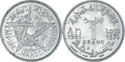 World Coins - Coin, Morocco, Mohammed V, Franc, 1951, Paris, , Aluminum, KM:46