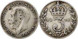 World Coins - Great Britain, George V, 3 Pence, 1916, Silver, , KM:813