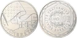 World Coins - France, 10 Euro, Bretagne, 2010, Paris, , Silver, KM:1648