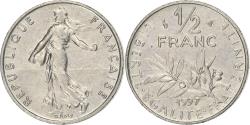 World Coins - France, 1/2 Franc, Semeuse, 1997, Paris, Nickel, , Gadoury:429