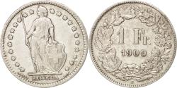 World Coins - Coin, Switzerland, Franc, 1909, Bern, , Silver, KM:24