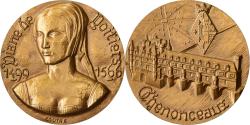 World Coins - France, Medal, Diane de Poitiers, Château de Chenonceaux, Bronze, Coutré