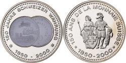 World Coins - Switzerland, Medal, 150 Ans de la Monnaie Suisse, 20 FRANCS, 2000