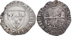 World Coins - France, Charles VI, Blanc Guénar, 1389, Paris, 2nd Emission, Billon,
