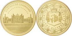 World Coins - France, Medal, Château de Chambord, Copper-Nickel Gilt,