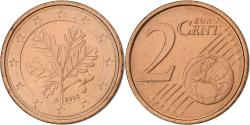 World Coins - Germany, 2 Euro Cent, 2002, Berlin, Copper Plated Steel,