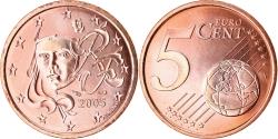 World Coins - France, 5 Euro Cent, 2005, , Copper Plated Steel, KM:1284