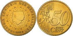World Coins - Netherlands, Beatrix, 50 Euro Cent, 2003, Utrecht, Brass, , KM:239