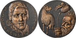 World Coins - France, Medal, Jacob Jordaens, Peintre Flamand, Le Roi boit, 1967, Bronze