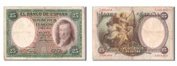 World Coins - Banknote, Spain, 25 Pesetas, 1931, 1931-04-25, VF(30-35)