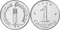 World Coins - France, Centime, Épi, 1998, Monnaie de Paris, Proof, Stainless Steel