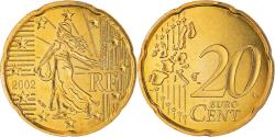 World Coins - France, 20 Euro Cent, 2002, Paris, BU, , Brass, KM:1286