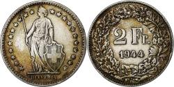 World Coins - Switzerland, 2 Francs, 1944, Bern, Silver, , KM:21