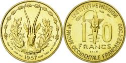 World Coins - Coin, French West Africa, 10 Francs, 1957, , Aluminum-Bronze, KM:E6