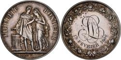 World Coins - France, Medal, Mariage, Fidélité Bonheur, 1896, Silver, Petit,