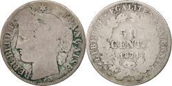 World Coins - Coin, France, Cérès, 50 Centimes, 1871, Paris, , Silver, KM:834.1