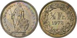 World Coins - Switzerland, 1/2 Franc, 1972, Bern, Copper-nickel, , KM:23a.1