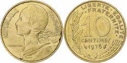 World Coins - France, 10 Centimes, Marianne, 1976, Pessac, Aluminum-Bronze,