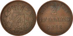 World Coins - Coin, German States, BAVARIA, Ludwig II, 2 Pfennig, 1868, , Copper