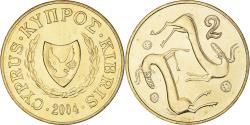 World Coins - Coin, Cyprus, 2 Cents, 2004, , Nickel-brass, KM:54.3