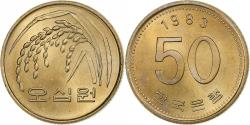 World Coins - KOREA-SOUTH, 50 Won, 1983, Copper-Nickel-Zinc, , KM:34